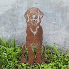 Flat Coated Retriever Corten Steel Dog Silhouette