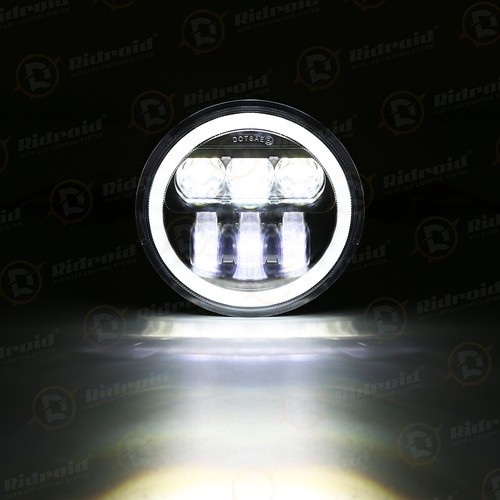 Faro LED halo haz alto/bajo DRL para Indian Scout Bobber 2017-2021 5,75" - Imagen 22 de 24