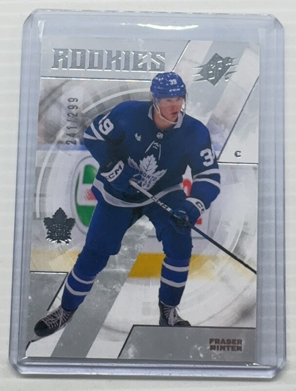 2023-24 Upper Deck SPx Fraser Minten Rookies RC #241/299 Toronto Maple Leafs