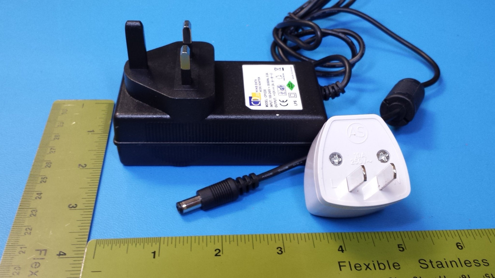 ADAPTOR Power Supply, MING DATA, CP1220, Plug-In, 100-240V, 0.8A, 12VDC ...