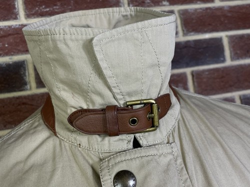 Vintage Ralph Lauren Mantel beige Schießstil Schnalle Hals Safari - groß - Bild 5 von 12