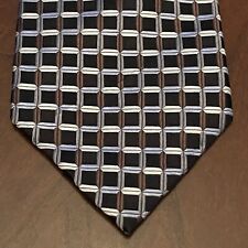 Jones New York Black Brown 100 Silk Men  s Neck Tie Made In China