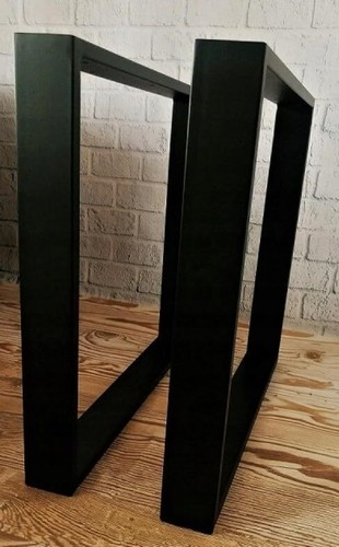 Set 2 Gambe Tavolo Metallo - H72xB60 - Struttura Nero Opaco - Altezza 72 cm L... - Imagen 5 de 6
