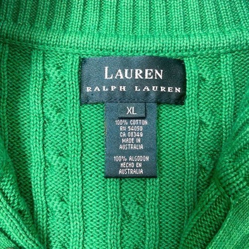Lauren Ralph Lauren Green Half Zip Size XL - Picture 3 of 6