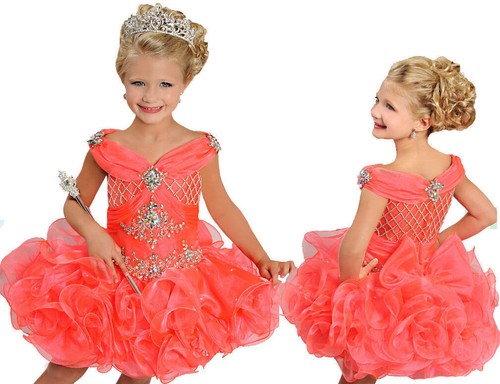 Cupcake Infant/Toddle Pageant Girls Mini Party Birthday Ball Gowns Tutu Dresses - Picture 1 of 5