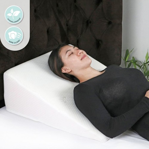 Wedge Bed Pillow Helps with Sleep & Acid Reflux Elevated Supportive Cushion - Picture 6 of 9