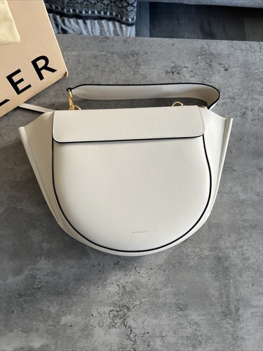 Borsa Wandler Ortensia media donna beige crema pelle nuvola borsa a mano e tracolla - Foto 16 di 23