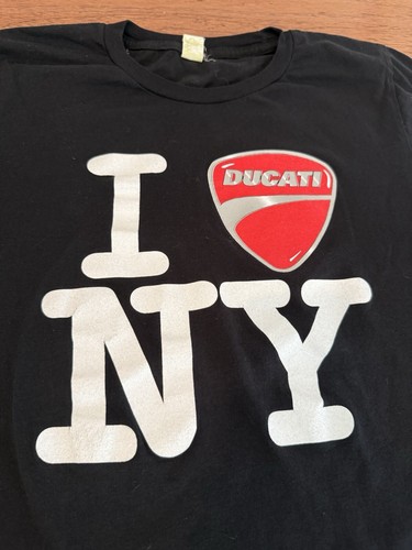 Ducati T Shirt Donna I Love NY Logo Cotone Nero Medium M - Foto 4 di 7