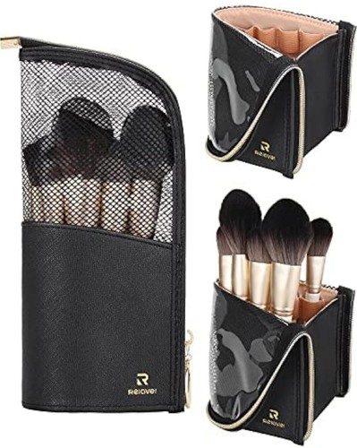 Makeup Brush Organizer Bag, High Capacity Portable Stand-Up Makeup Brush Holder - Bild 1 von 5