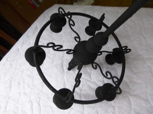 Rustic black 6 candle candelabra   HJD3P2 - Picture 5 of 6