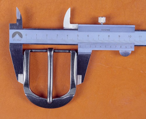 Hebilla de cinturón de metal cuadrada de una sola clavija se adapta a correas de cuero de lengua de 40 mm - Imagen 9 de 11