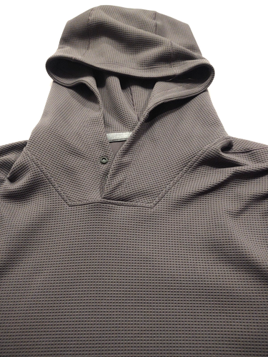 Lululemon Damen 1/4 Druckknopf Polyestermischung (XL) grün gemustert HOODIE