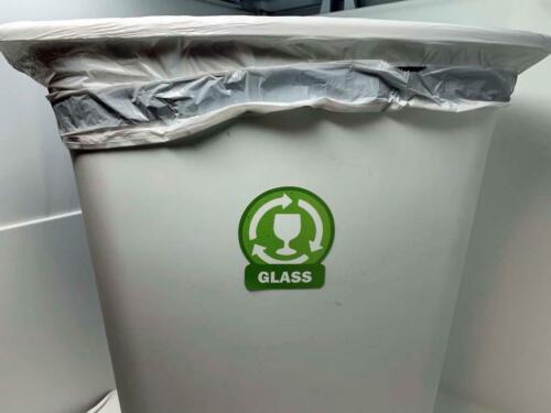 PLASTIC E-WASTE ORGANIC METAL PAPER GLASS 3" Set of Decal Sticker For Containers - Picture 2 of 7