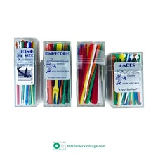 Lot of Vtg Plastic Cocktail & Hors D'oeuvres Pics Forks 4-Aces Card Suits Poker