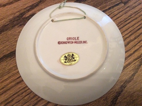 "Plato PORCELANA ORIOLE PÁJAROS CHADWICK MILLER CM Japón primavera decoración de pared 6""" - Imagen 2 de 5