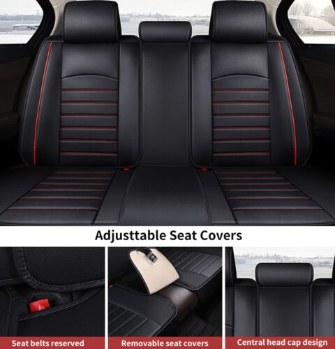 Leather Car Seat Covers Full Set Cushions For Dodge Ram 1500 2009-2023 2500 3500 - Bild 9 von 22