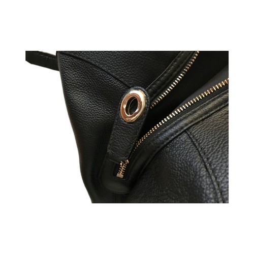 Borsa Coach Turnlock Edie borsa a tracolla in pelle di ciottoli Beachwood nero oro 36855 - Foto 9 di 16