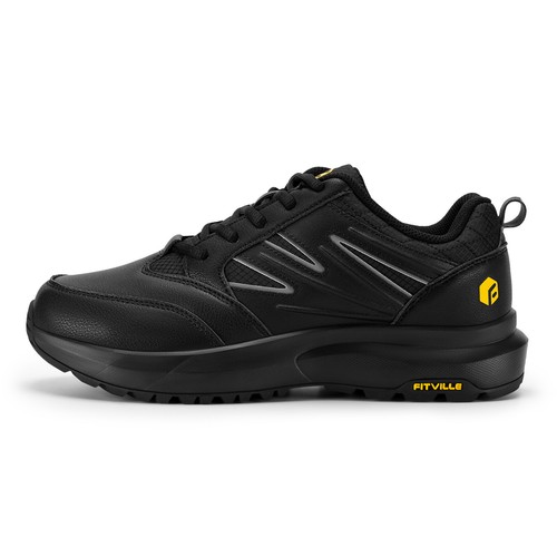 FitVille Men's Wide Fit Hiking Shoes Walking Trekking Trainers with Arch Support - Picture 33 of 49