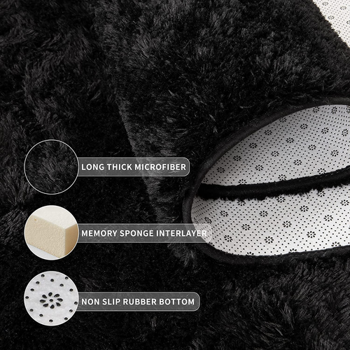 Super Soft Fluffy Rug for Bedroom, Modern Shaggy Rug Fuzzy Kids Rug for Living R - Picture 5 of 7
