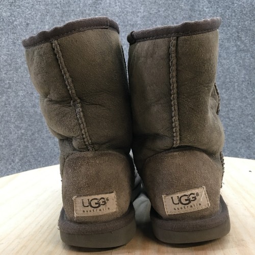 UGG Australia Boots Womens 5 Classic Short Win 5825 Gray Suede Sheepskin Pull On - Picture 7 of 12