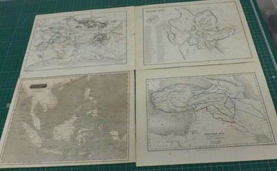 FOUR LOOSE MAPS EAST INDIA ISLANDS WESTERN ASIA ANCIENT ROME ROME  P1218