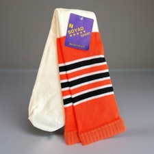 VTG Football Tube Socks Orange Polyester Sports 10-15 NOS 80's USA 22" Orlon 90s