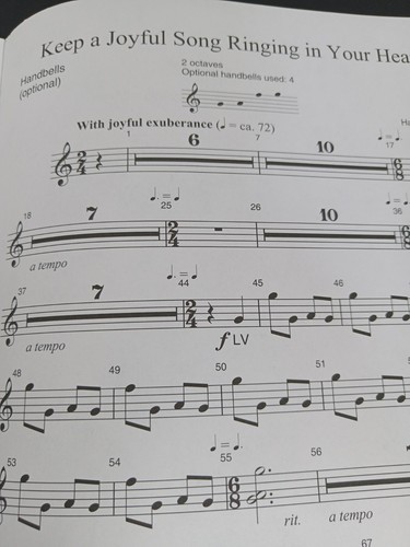 CHOIR - ANTHEM SHEET MUSIC: Keep A Joyful Song Ringing In Your Heart Unison/two - Picture 7 of 8