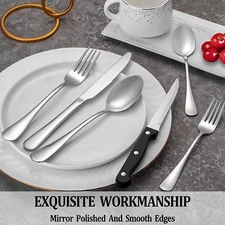 48 Pcs Silverware Set for 8 Stainless Steel Flatware Cutlery Utensil Kitchen New