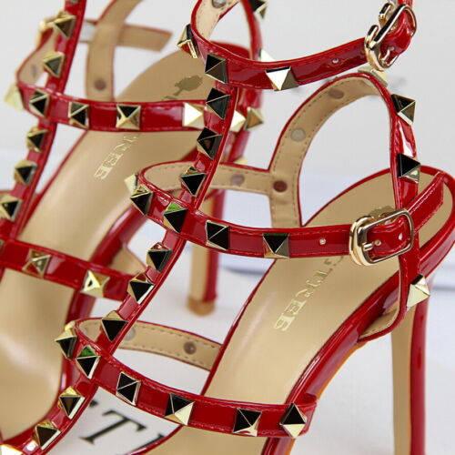 Sandalias con correa al tobillo elegantes tacones delgados tacones altos blancos zapatos para mujer - Imagen 3 de 37