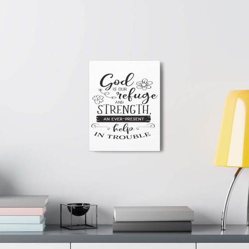  Psalm 46:1 Gott ist unsere Bibelvers Leinwand christliches Wandbild Rea - Bild 11 von 15