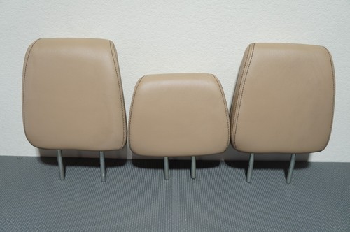 2011-2016 FORD F250 F350 REAR BACK SEAT REAR HEADRESTS HEAD RESTS TAN LEATHER 3