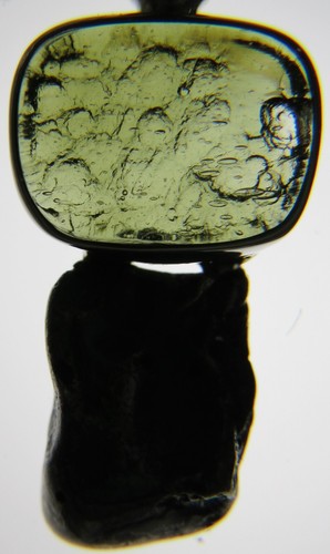 MOLDAVITE PENDANT $179 Tektite 925 Sterling Jewelry STARBORN CREATIONS M179-P15 - Picture 2 of 12