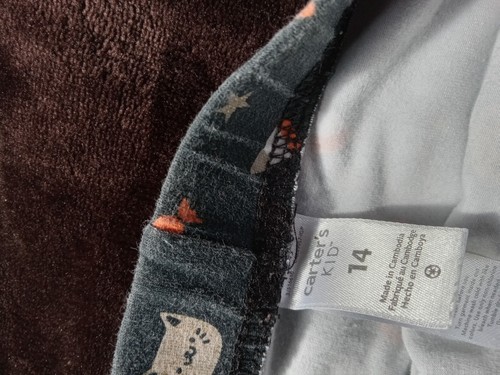 Carter's Girl's size 14 Black Leggings with Halloween Pattern - Picture 3 of 6