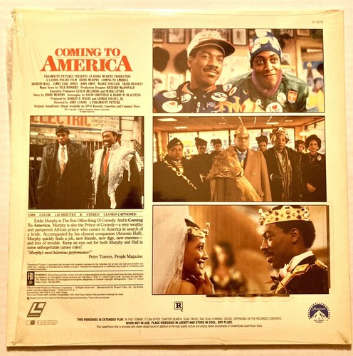 COMING TO AMERICA LASERDISC RARE VINT 1988 PARAMOUNT PICTURES OOP IN SHRINKWRAP - Bild 2 von 2