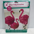 Deluxe Fluffy Decorations  Pink Flamingo Hanging Party Decorations  19.5" 3 pc.