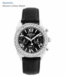 Aquaswiss Ladies Chloe Chronograph Swiss Watch Black White Retail Price 1495 Ebay