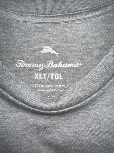 NWT Tommy Bahama Mens Gray Graphic T-Shirt Beer Starting Line Up XLT - Picture 4 of 6