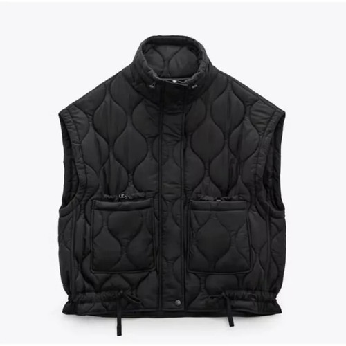 Vest Women Pocket Stand Collar Sleeveless Jackets Breasted Warm Tops Lady - Picture 10 of 27