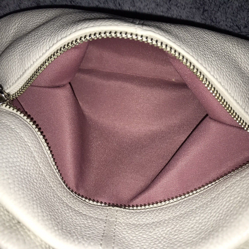 Borsa a tracolla Coach East West borsone avorio pelle ciottolata cinturino marrone F15065 ottime condizioni - Foto 8 di 13