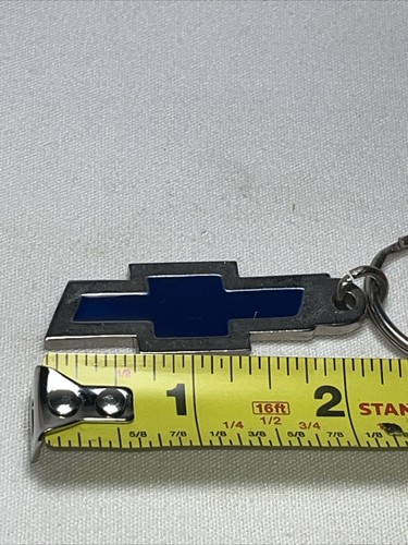 Bennet Chevrolet Chevy Cross Bow-Tie Classic Logo Blue Advertisement Keychain - Bild 4 von 4
