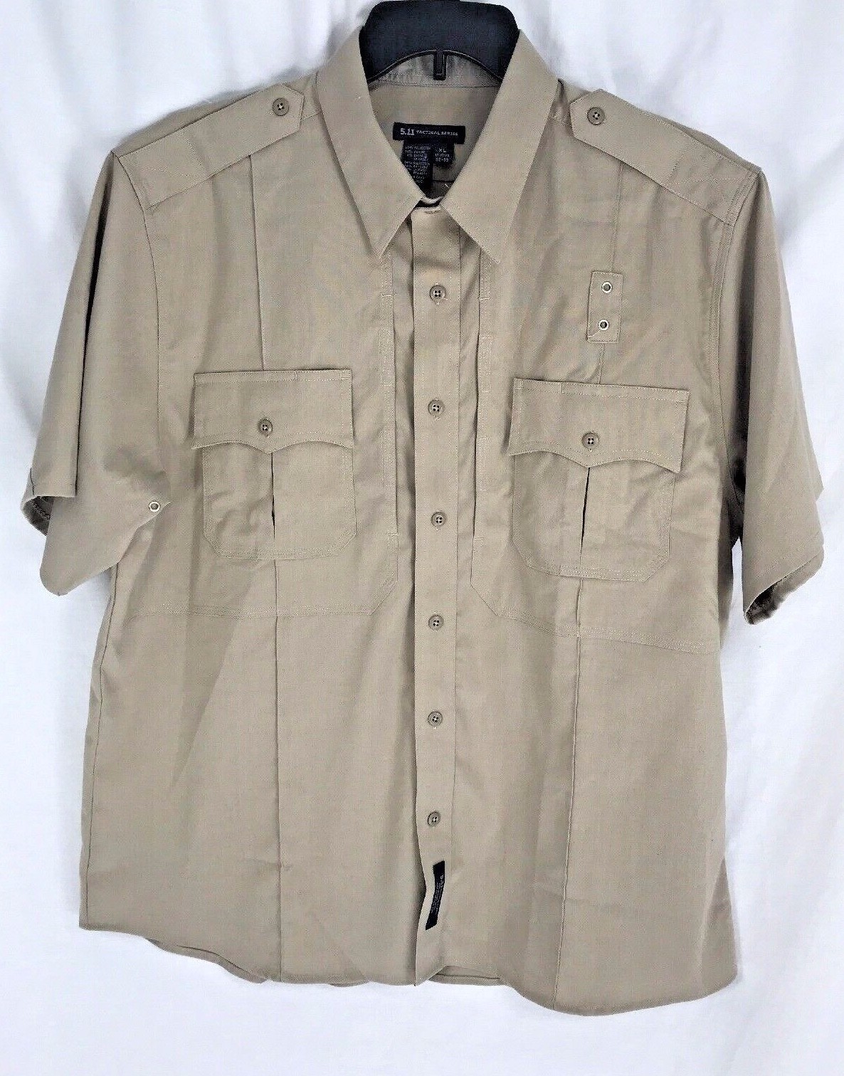 5.11 Mens Tactical Shirt XL zip button concealed tan 17-17.5 32-33 Khaki NICE 5.11 Mens Tactical Shirt XL zip button concealed tan 17-17.5 32-33 Khaki NICE