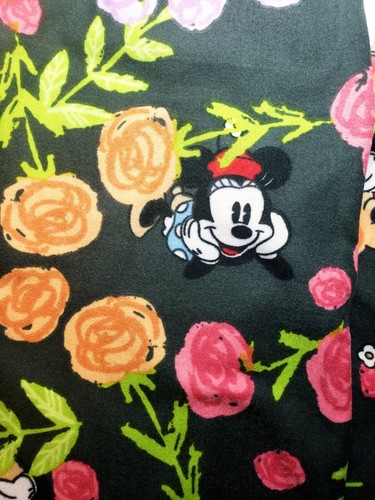 Leggings LuLaRoe TC DISNEY MINNIE MICKEY fiori alti e curvy (taglia 12-18) nuovi con etichette - Foto 2 di 7