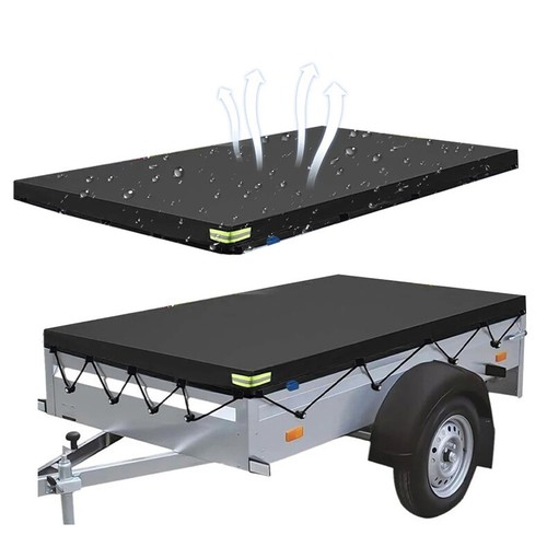 Anhänger Hochplane Flachplane Abdeckplane PKW Anhänger Plane mit Seil 214x122cm - Bild 10 von 17