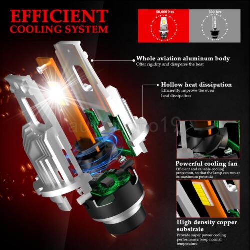 2X D2S D2C D2R LED Headlight Bulb Kit 6000K High Low Beam Replace HID Xenon Lamp - Picture 11 of 12