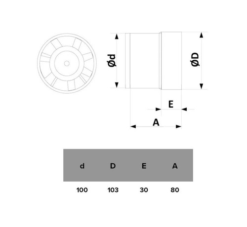Inline Extractor Fan 100mm 4inch with Ball Bearing Duct Ventilator Exhaust Vent - Picture 3 of 3
