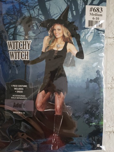Witch Costume Size M with Hat Halloween Costume - Picture 1 of 6