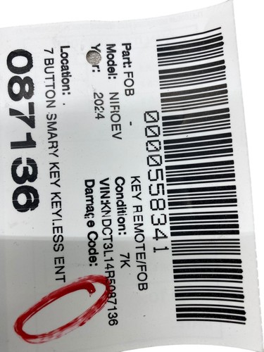2023 2024 KIA NIRO 7 BUTTON SMARY KEY KEYLESS ENTRY FOB W/SMART PARK ASSIST - Picture 12 of 12