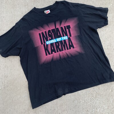 VINTAGE 1980S NIKE INSTANT KARMA T-SHIRT *RARE* | eBay