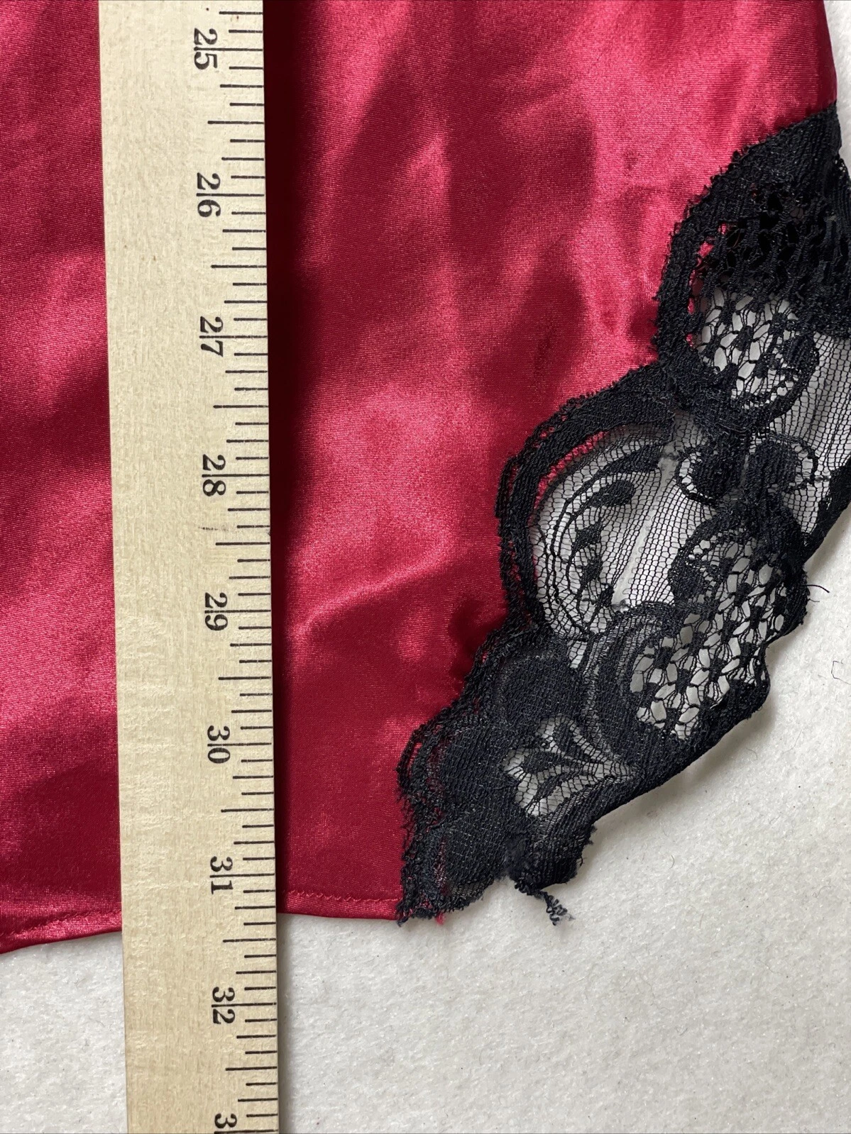 UNDERCOVER Abito Lingerie Victorias Secret Vintage Etichetta Oro Slip M Cami Camicia da Notte Raso
