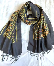 Thai Silk Handwoven Scarf multiColor L62 x W 19 inch.